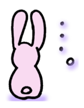 The rabbit with a long hand sticker #9471705