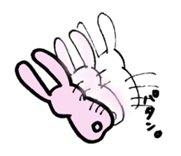 The rabbit with a long hand sticker #9471706