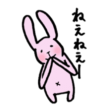 The rabbit with a long hand sticker #9471709