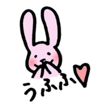 The rabbit with a long hand sticker #9471710