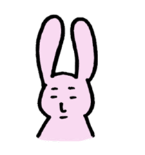 The rabbit with a long hand sticker #9471712