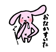 The rabbit with a long hand sticker #9471718