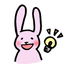 The rabbit with a long hand sticker #9471722