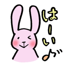 The rabbit with a long hand sticker #9471726