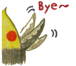 Cockatiel & Budgerigar (Hand-painted) sticker #9471893