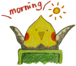 Cockatiel & Budgerigar (Hand-painted) sticker #9471897