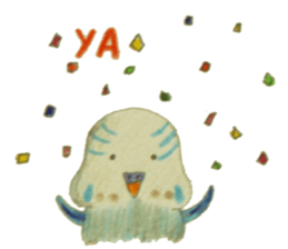 Cockatiel & Budgerigar (Hand-painted) sticker #9471903