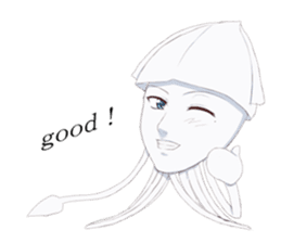 He is "IKEMEN" and a squid. sticker #9472290