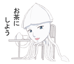 He is "IKEMEN" and a squid. sticker #9472318