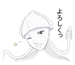 He is "IKEMEN" and a squid. sticker #9472320