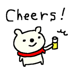 English cute bear stickers. sticker #9475168