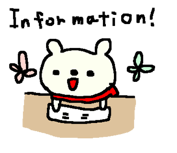 English cute bear stickers. sticker #9475178