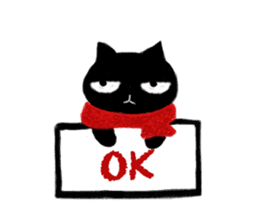 Little black cat sticker #9476341