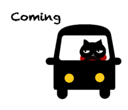 Little black cat sticker #9476369
