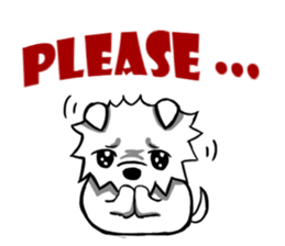 White Pomeranian enjoy life sticker #9477499