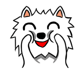White Pomeranian enjoy life sticker #9477502