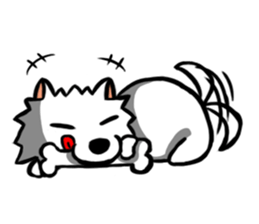 White Pomeranian enjoy life sticker #9477503