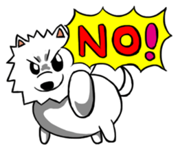 White Pomeranian enjoy life sticker #9477504