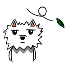 White Pomeranian enjoy life sticker #9477506