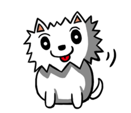 White Pomeranian enjoy life sticker #9477507