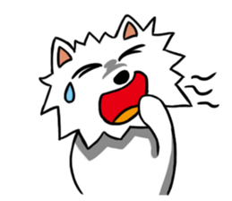 White Pomeranian enjoy life sticker #9477508