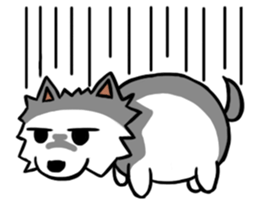 White Pomeranian enjoy life sticker #9477509