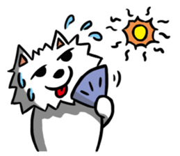White Pomeranian enjoy life sticker #9477510
