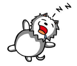 White Pomeranian enjoy life sticker #9477511