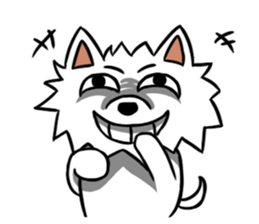 White Pomeranian enjoy life sticker #9477513