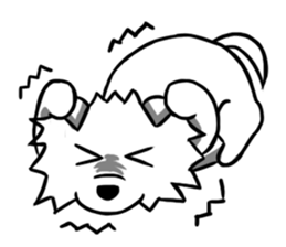 White Pomeranian enjoy life sticker #9477518