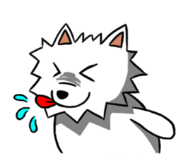 White Pomeranian enjoy life sticker #9477519