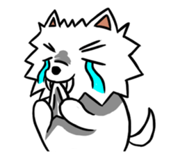 White Pomeranian enjoy life sticker #9477521