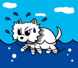 White Pomeranian enjoy life sticker #9477522