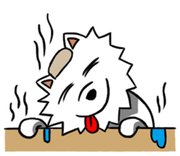 White Pomeranian enjoy life sticker #9477523