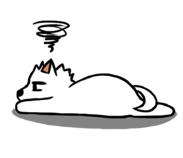 White Pomeranian enjoy life sticker #9477525