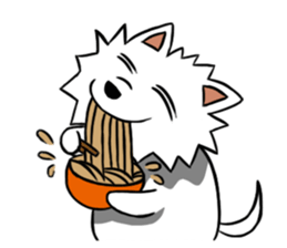 White Pomeranian enjoy life sticker #9477527