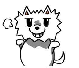 White Pomeranian enjoy life sticker #9477535