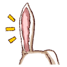 Cute warm fuzzy rabbit sticker #9477890