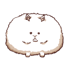 Cute warm fuzzy rabbit sticker #9477893