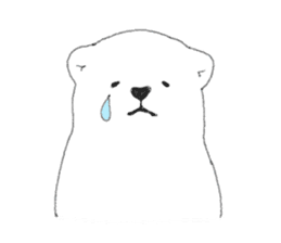 Japanese A white bear sticker #9478641