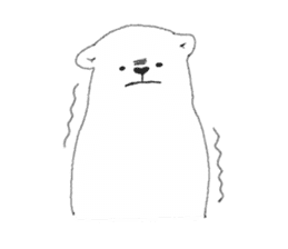 Japanese A white bear sticker #9478642