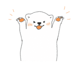 Japanese A white bear sticker #9478648