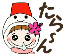 Hawaiian Girl ocyame of winter 3 sticker #9478788