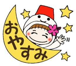 Hawaiian Girl ocyame of winter 3 sticker #9478815