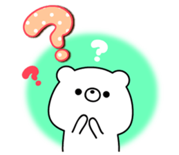 Always loose honorific white bear sticker #9479447