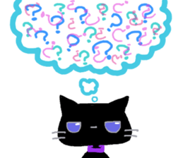 Black cat Chalta & Fish Chalre sticker #9480706