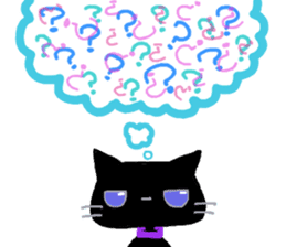 Black cat Chalta & Fish Chalre sticker #9480706