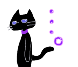 Black cat Chalta & Fish Chalre sticker #9480708