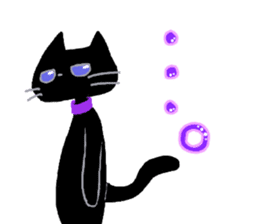 Black cat Chalta & Fish Chalre sticker #9480708