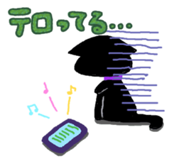 Black cat Chalta & Fish Chalre sticker #9480735